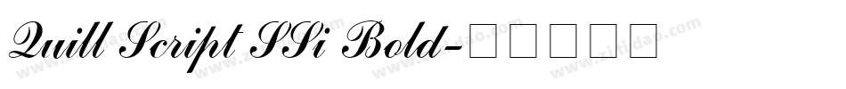 Quill Script SSi Bold字体转换